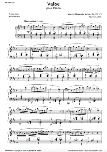 Valse, Op. 20, No. 1