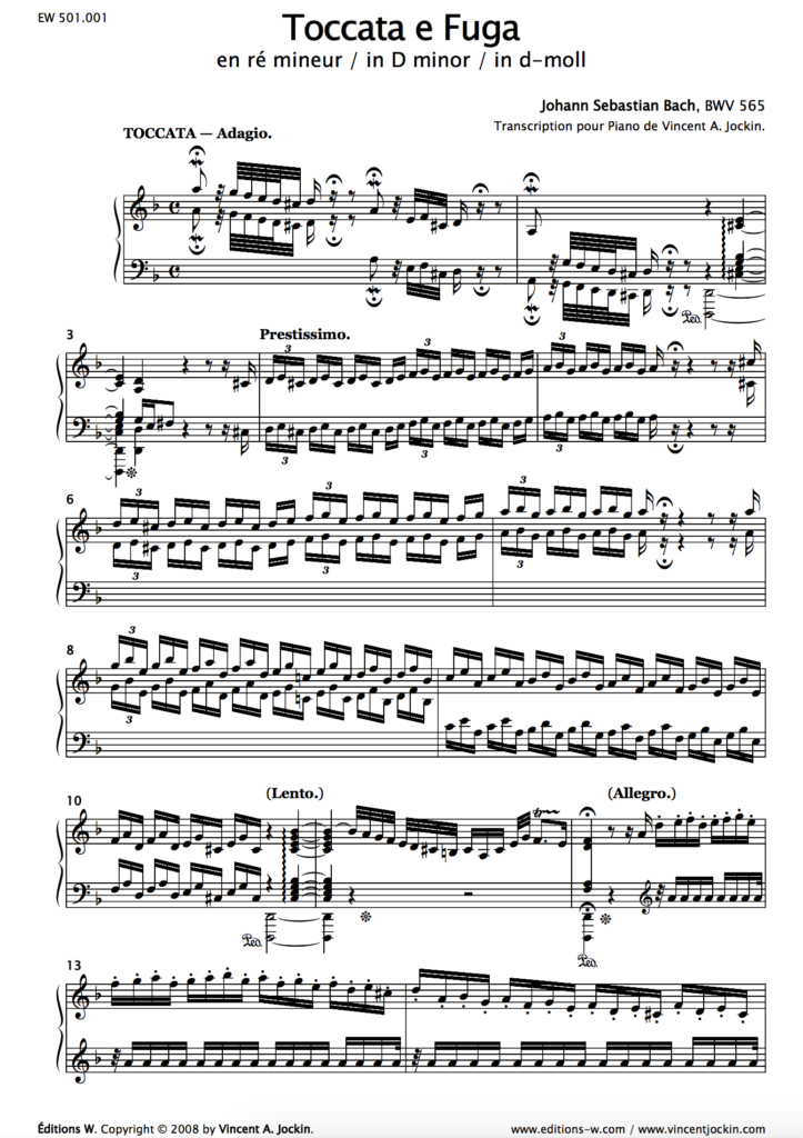 J. S. Bach: Toccata e Fuga, BWV 565